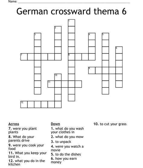 Historical Usage in Crossword Puzzles. . True to german daily themed crossword